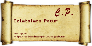Czimbalmos Petur névjegykártya